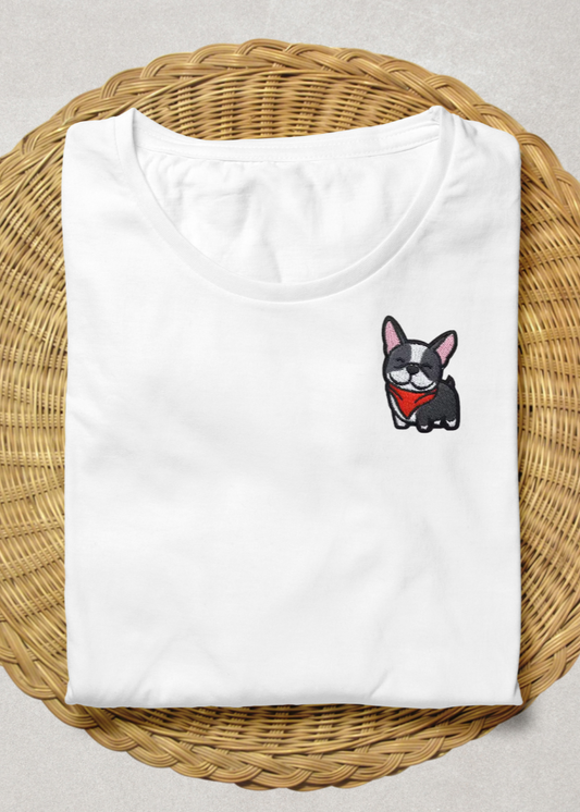 T-shirt Bouledogue français brodé