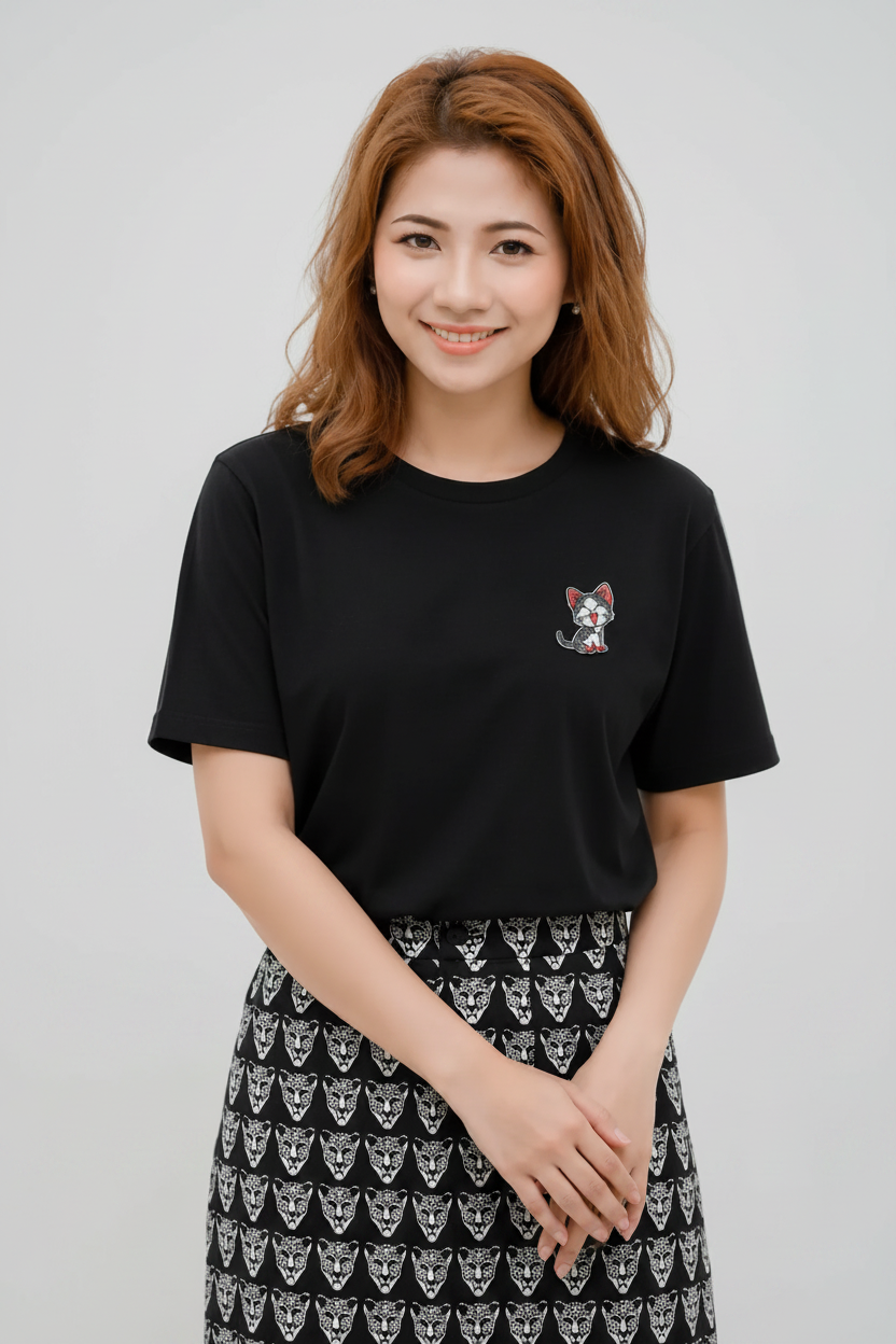 T-shirt Petit Chat brodé