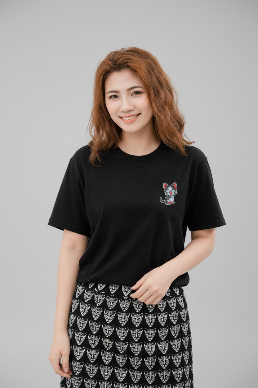 T-shirt Petit Chat brodé