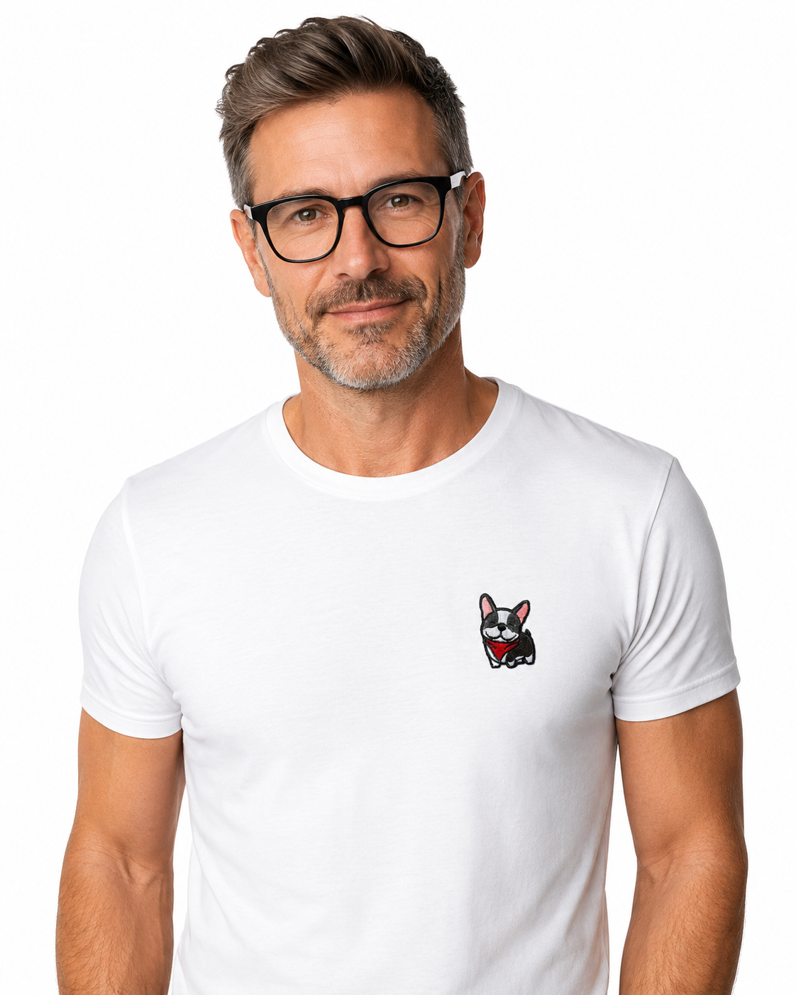 T-shirt Bouledogue français brodé