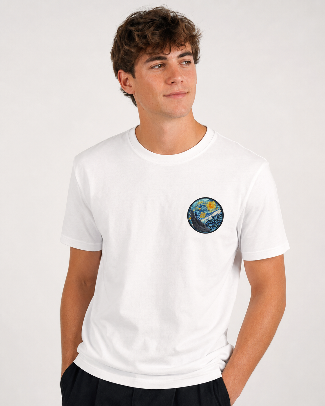 T-shirt La Nuit étoilée brodé