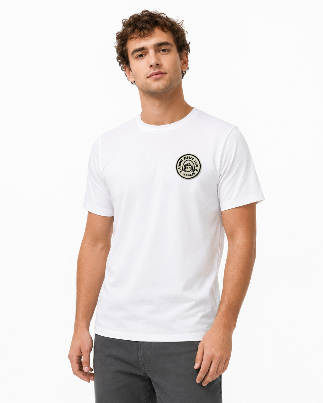 T-shirt Always Sleepy Club brodé