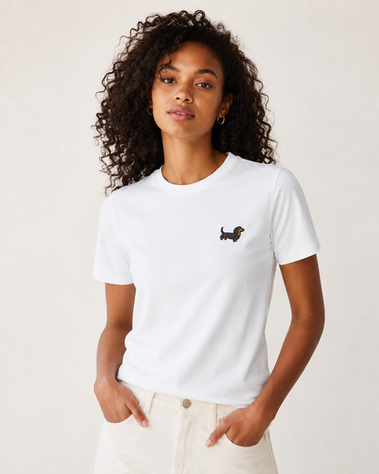 T-shirt Teckel brodé