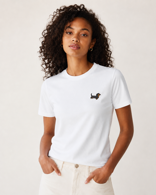 T-shirt Teckel brodé